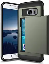 Funda protectora para Samsung Galaxy S7 Edge, carcasa protectora de doble capa para Galaxy S7 S7EDGE, funda tipo billetera con ranura para tarjetas, a prueba de golpes