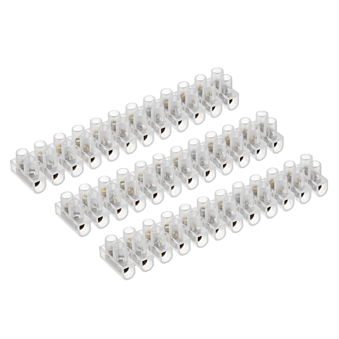 

uxcell Terminal Block , 3A 12 Position Dual Row Type U Wire Connector Screw Terminal Barrier Strip , Pack of 5
