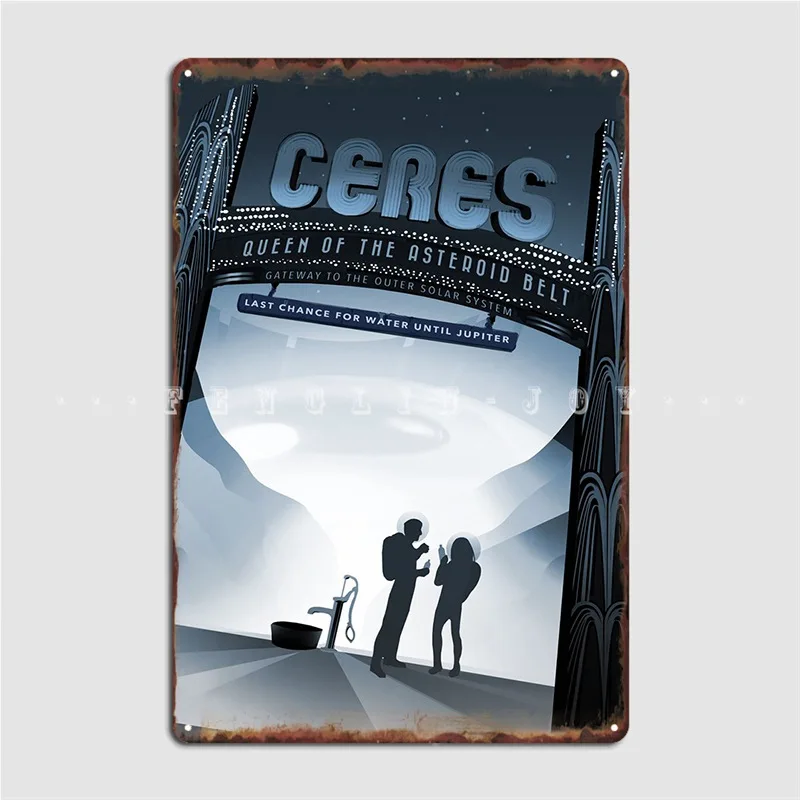 Ceres Астероидный плакат, металлический плакат, таблички, дизайн клуба, бара, Настенная роспись, оловянный плакат