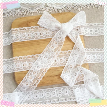 

New Arrival 5 Meters Hot Sale Milk White Sretchy Lace Trim DIY Craft 3.5CM Width Elastic Lace Ribbon High Qualtiy