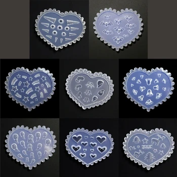 

18Pcs Silicone Mold Flower Leaves Bowtie Bear Resin Mold Epoxy Resin Casting Mold DIY Nail Art Craft Jewelry Tools Kit