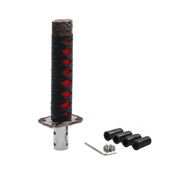

Universal Samurai Sword Gear Shift Knob Shifter Katana Metal Black+Red 15cm