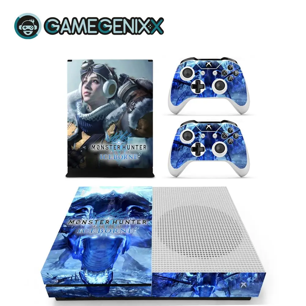 Monster Hunter World GAMEGENIXX Кожа Наклейка Защитная Наклейка Обложка полный набор для Xbox One Slim консоли и 2 контроллеров-Monster Hunter World - Цвет: Monster Hunter World
