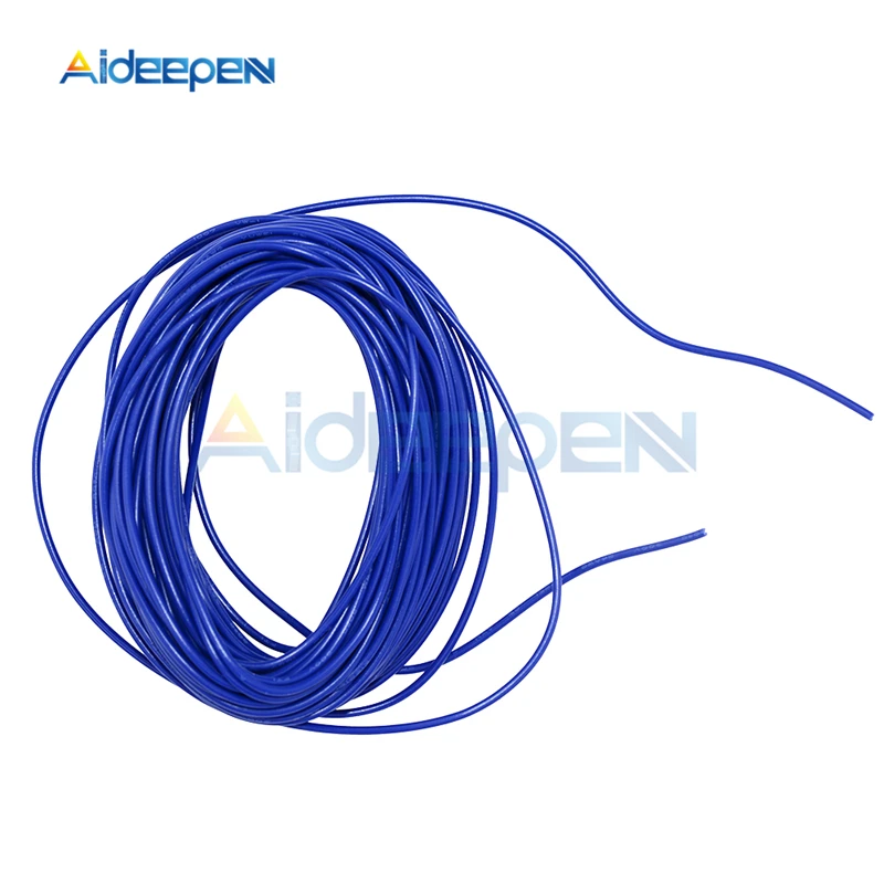 10 м/лот 24 AWG провод электрический провод Луженая изолированный кабель красный черный синий желтый цвет 10 м для электрооборудования