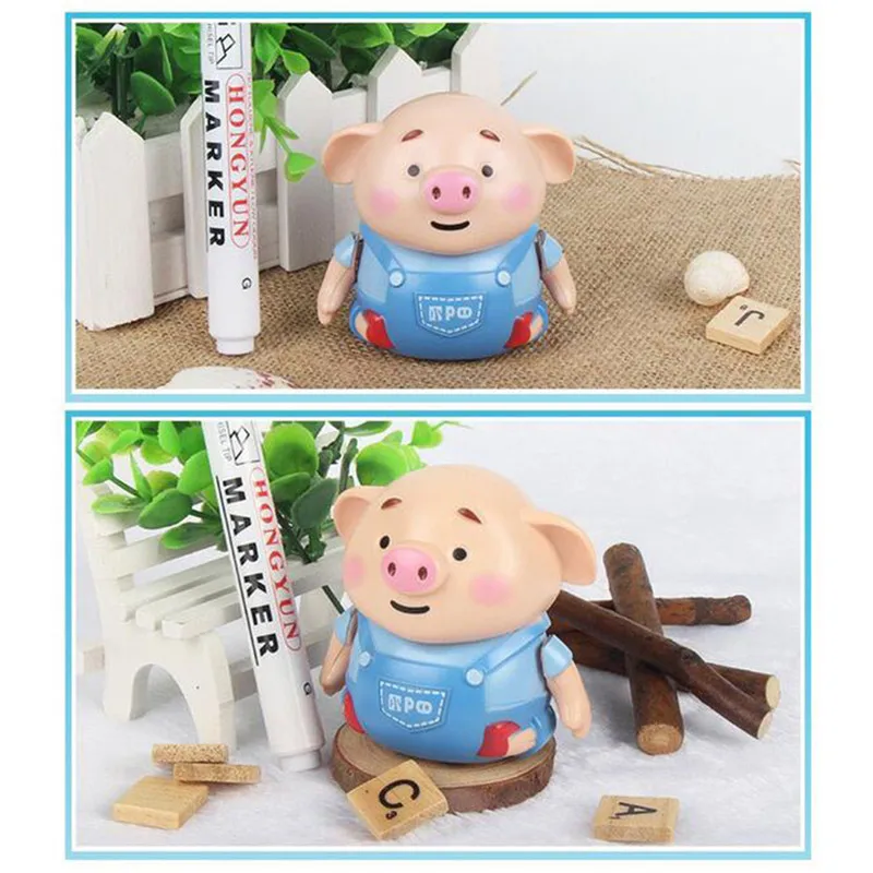 Cute Pig Robot Pen Inductive Follow Drawn Line Remote Radio Vehicle with Light Music Electric Animals Early Education Kids Toys