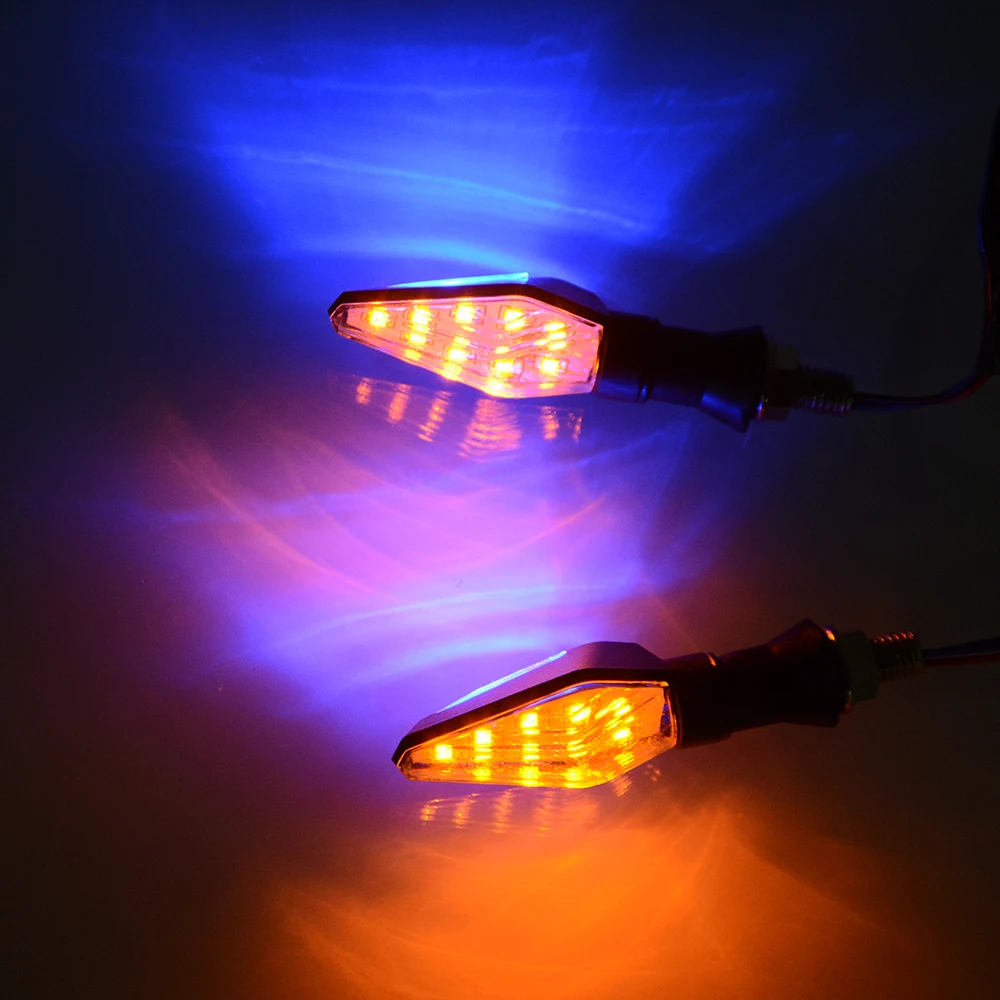 Мотоцикл 12LED поворотник светильник Гибкий Хвост мигающий светильник s для Yamaha Fz16 KAWASAKI Z1000SX Honda Cb 650f 500x cbr650f msx