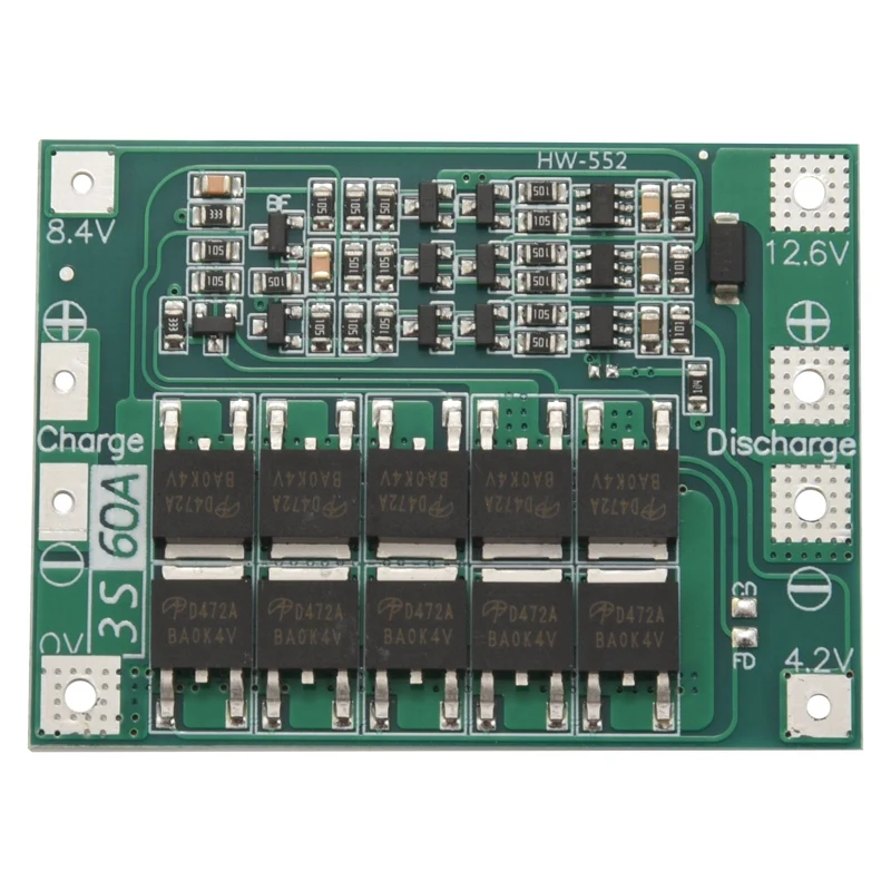 3S 60A Bms плата 11 1 V 12 6 18650 Защитная литий-ионной литиевой батареи улучшенная версия |