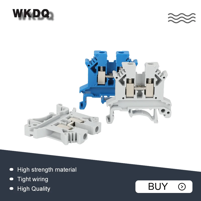 Din Rail Terminal Block Universal Panel Mount  UK 2.5B Screw Electronic Terminal Strips Contactor Conductor 10pcs