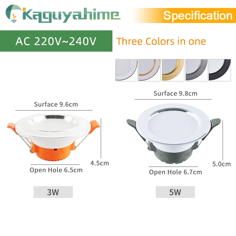 = K)= 1/4 шт. светодиодный вниз светильник 5w теплый/холодный/натуральный белый