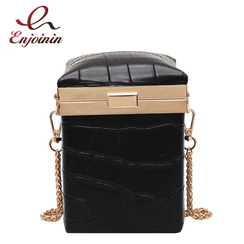 

Mini Stone Grain Box Leather Style Women Casual Shoulder Chain Bag Purses and Hanbags Crossbody Bag Fashion Mini Clutch Bag