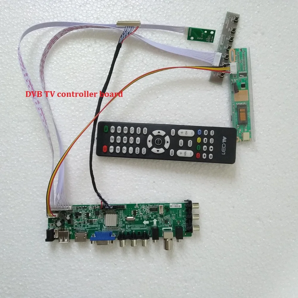 Комплект для B154EW08/LTN154X3-L01 DVB-C lcd 30pin 1 CCFL 15," 1280X800 USB HDMI VGA AV цифровой 3363 DVB-T ТВ плата контроллера