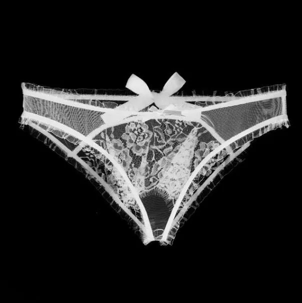 Сексуальное нижнее белье Porno кружевное Прозрачное нижнее белье трусики с открытой промежностью сексуальное эротическое платье для секса женские Эротические трусики нижнее белье стринги - Цвет: white