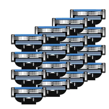 

TFLYSHAVE 16pcs/Box Furious 3 Manual Shaver Razor Blade for Men 3 Layer Shaving Razor Replaceable Blade for Mach3