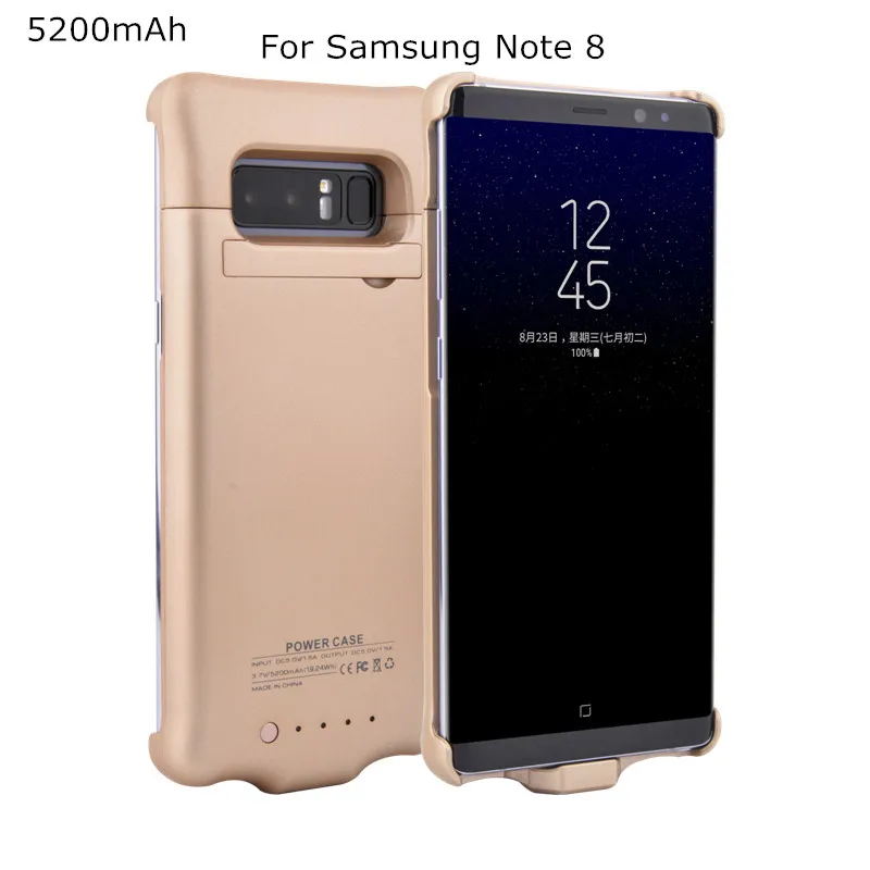 

NTSPACE 5200mAh Portable Backup Power Bank Cover For Samsung Note 8 External Battery Charger Case For Samsung Note 8 Power Bank