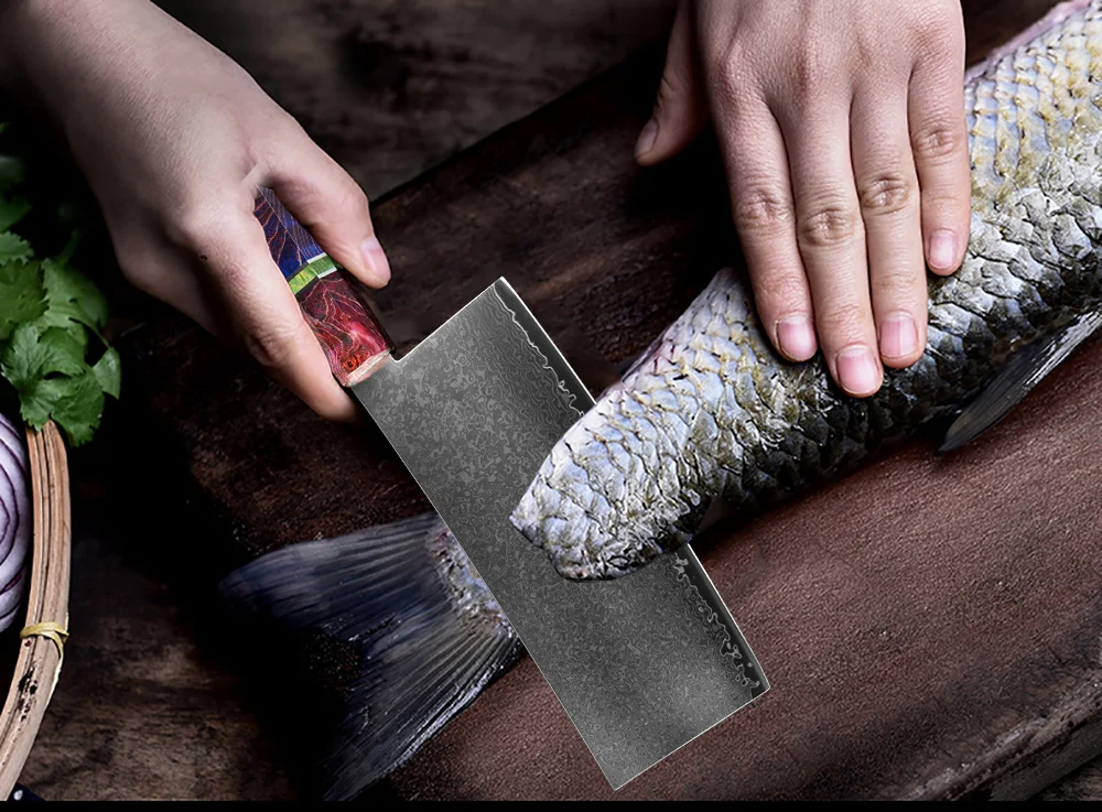XITUO дамасский кухонный нож стальной 67 слойный кованый китайский нож шеф-повара острый нож сантоку Кливер стабильная ручка из плотной древесины