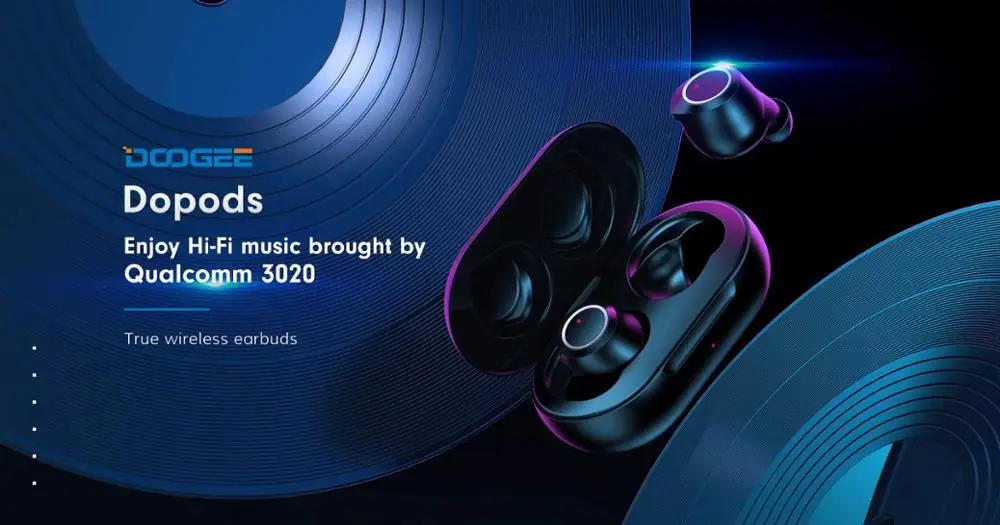 Новые DOOGEE Dopods беспроводные наушники HiFi Звук CVC 8,0 сенсорное управление ответ на вызов Bluetooth 5,0 Интеллектуальные Bluetooth наушники