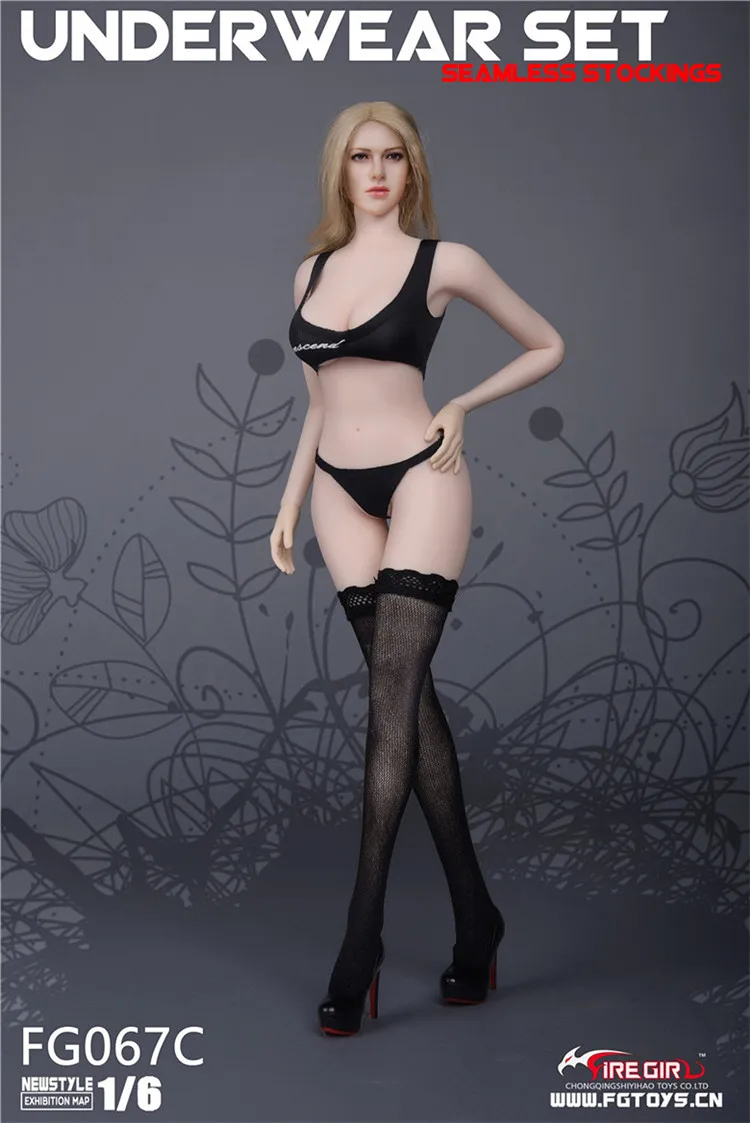 Fire Girl Toys 1/6 FG067 бесшовные чулки нижнее белье костюм для 12 дюймов Фигурка DIY