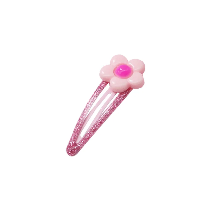 PINK Девушки милые Заколки для волос с цветочным дизайном; заколка для волос для детей заколка принцессы женские аксессуары для волос - Цвет: PINK