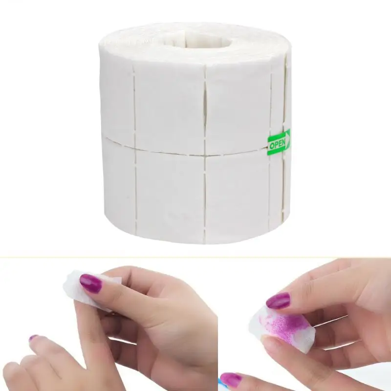 

500pcs/Roll White Nail Polish Gel Remover Wipes Nail Art Tips Manicure Cleaning Tool Wipes Cotton Lint Pads Paper