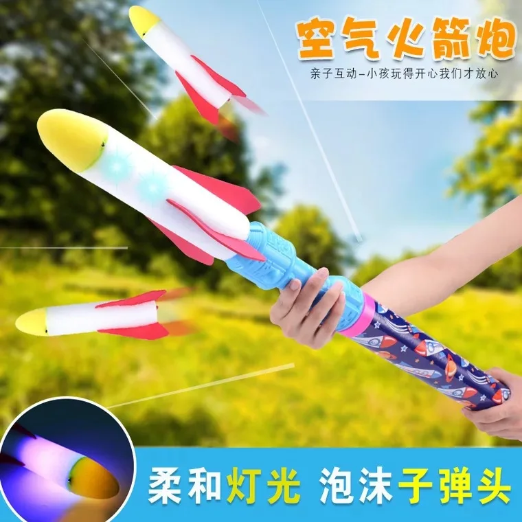 

Large Size Eva Children Foam Rocket Laucher Shining Sound Making Rockets Park Square Hot Selling Toy 81cm