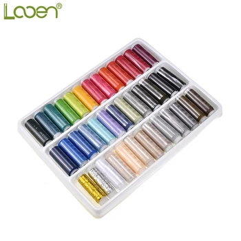 

39 Colors With Box Polyester Spool Sewing Thread Mixed Colors Sewing Machine Threads Sewing Supplies For Hand Machine Daily Life