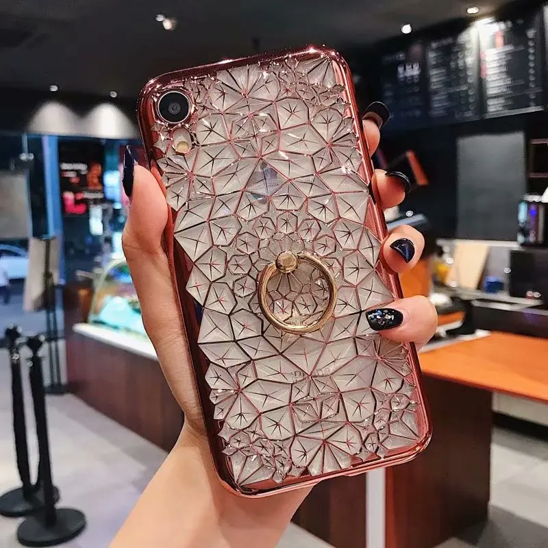 Блестящий чехол для iPhone XS Max XR X 7 8 6 6S Samsung S10 lite S9 S8 J4 J6 Plus Note 9 A30 A50 A70 A7Case|Бамперы| |