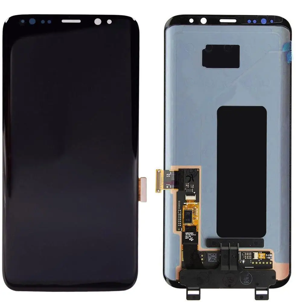 Супер AMOLED S8 lcd с рамкой SAMSUNG Galaxy S8 G950 G950F дисплей S8 Plus G955 G955F кодирующий преобразователь сенсорного экрана в сборе
