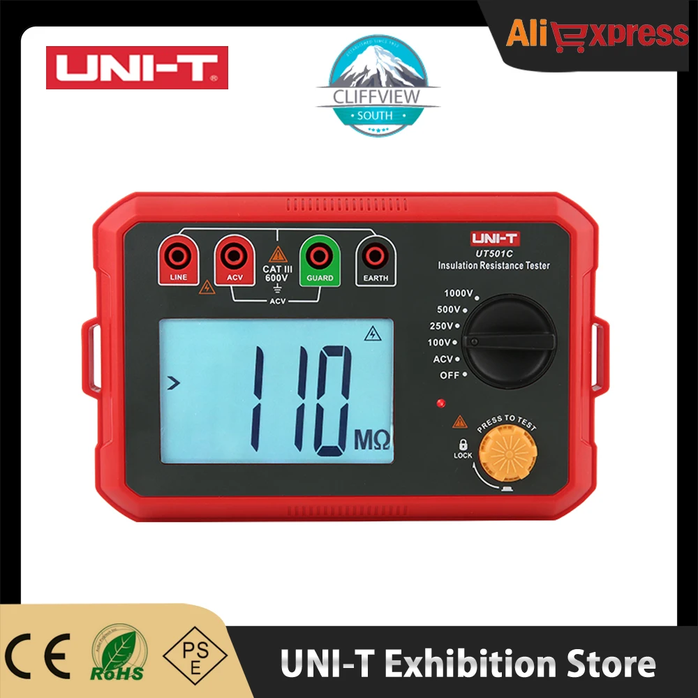 UNI-T Insulation Resistance Tester UT501C Transformer Generator High Voltage Motor Cable Test Megohmmeter. | Инструменты