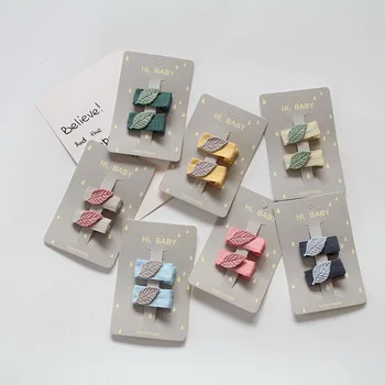 

DHL 1000pair Cute Simple Leaf Bangs Folder Hair Pin Baby Girls Hair Clips Barrette Accessories For Children Hairclip Headdress