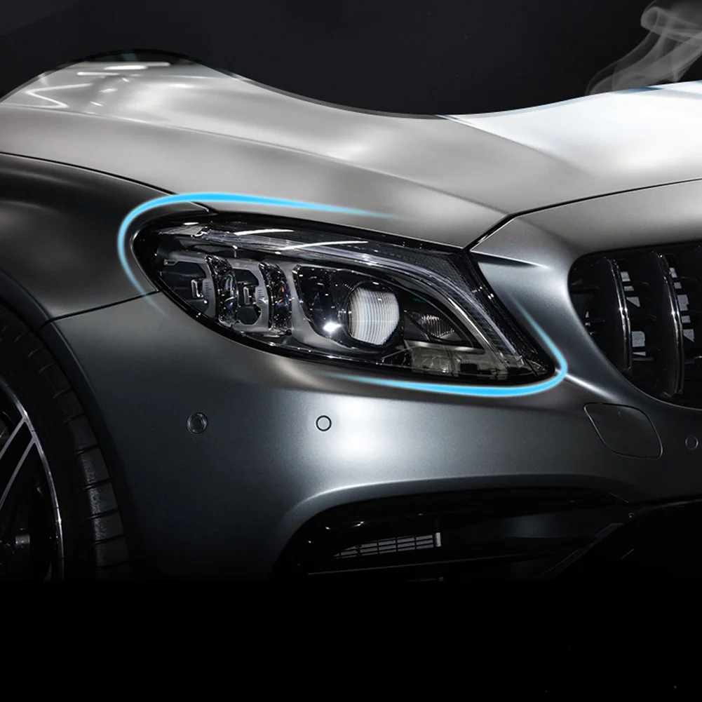 Автомобильные фары 2 шт. для Mercedes Benz A C E GLC GLA CLA GLS GLE Class W177 W205 W213 дымчатые черные из