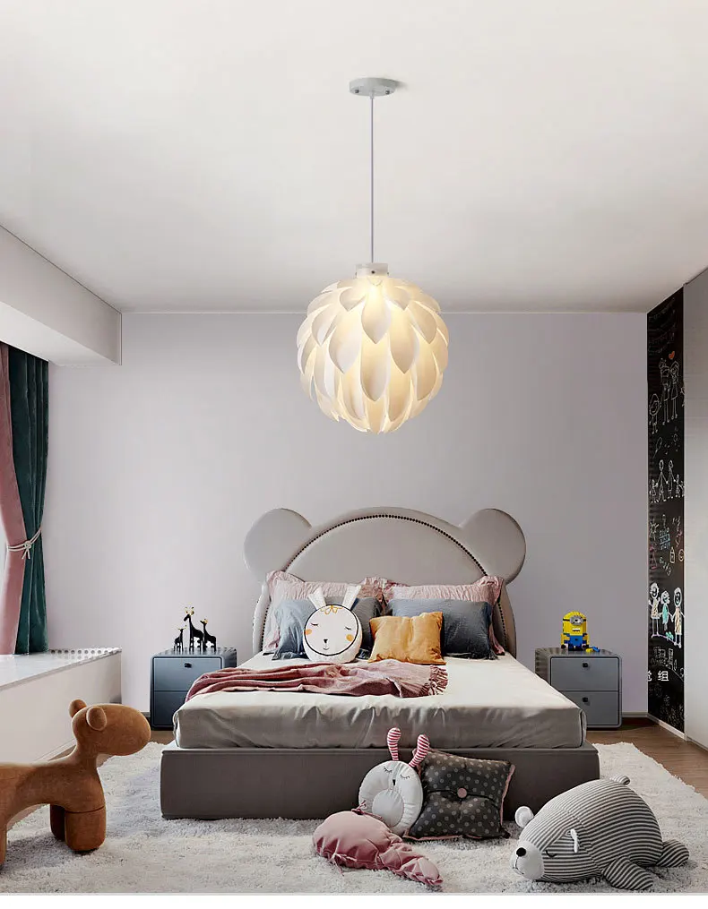 Lustre de teto suspenso de led branco,