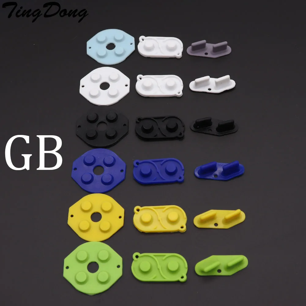 

TingDong Optional Button Conductive Rubber Pads replacement for Gameboy Classic for GB Fat DMG direction AB select start button