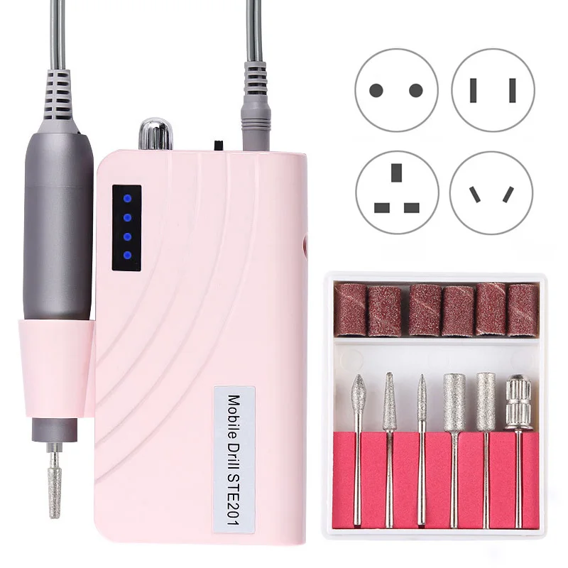

35000 RPM Electric Strong Nail Drill Machine Portable Nail Drill Set for Manicure Pedicure Gel Remover Nail File Equipment Tools