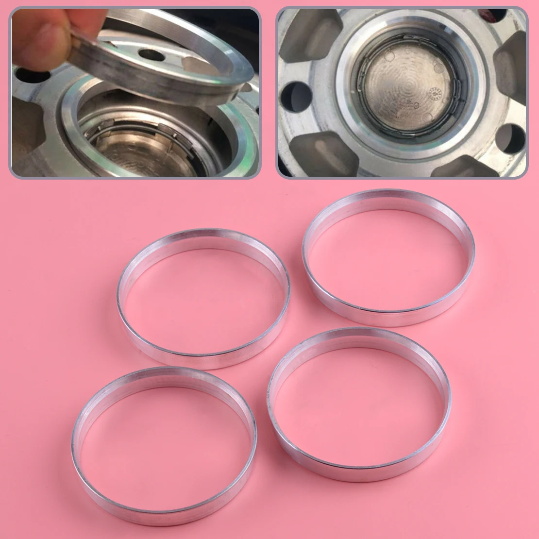 

CITALL High Quality 4Pcs Aluminum Centric Spigot Hub Rings Wheel Spacer Set 64.1mm ID to 67.1mm OD
