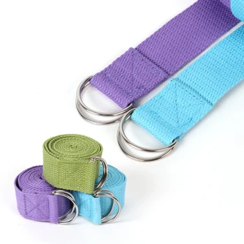 Yoga Stretch Belts Multi Colors D Ring Strap Washable Gym Home Yoga Exercise Accessories Training