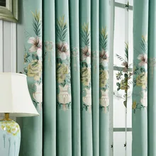 

Modern Minimalist Embroidery Chenille Curtains for Living Room Fabric Bedroom Floor Window Warm Shading Cloth