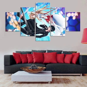 

Canvas Painting Home Sword Art Online Asuna Decoration Wall Art Picture Prints Modular Modern No Frame Poster For Living Room