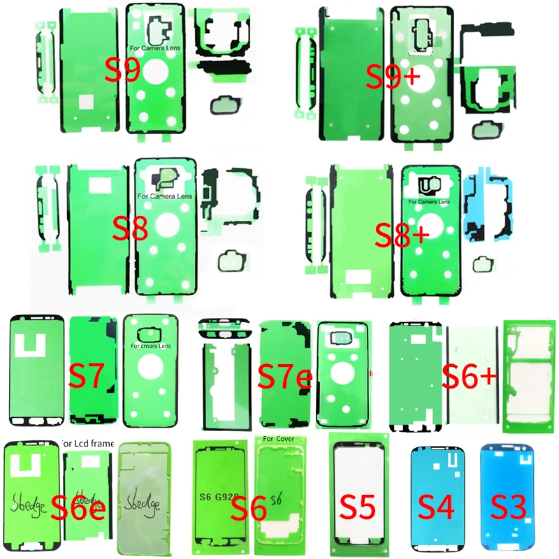 Для Samsung S9 plus/S9/S8 plus/S8/S7edeg/S7 передняя рамка ЖК экрана водонепроницаемая клейкая