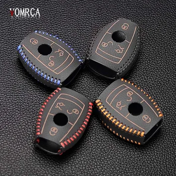 

Hot sale Genuine Leather cover wallet key remote case For Mercedes Benz W203 W210 W211 AMG W204 C E S CLS CLK CLA SLK Classe