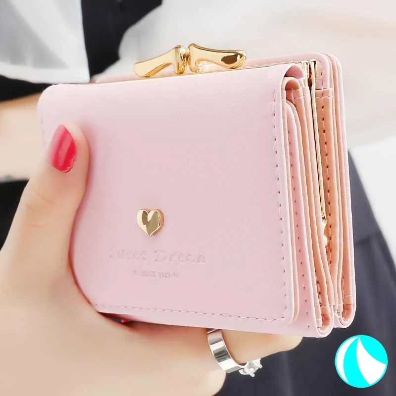 Vendedor Caliente Cartera pequeña con forma de corazón para mujer, cartera pequeña con tarjetero, monedero de moda, bolso de mano 9YaLQg9kled