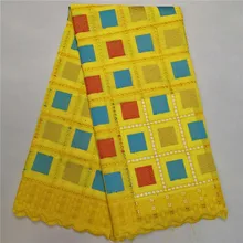 Лидер продаж Африканское сухое кружево ткань нигерийское кружево ткань высокое качество швейцарские кружева ткань из Дубая 5 ярдов