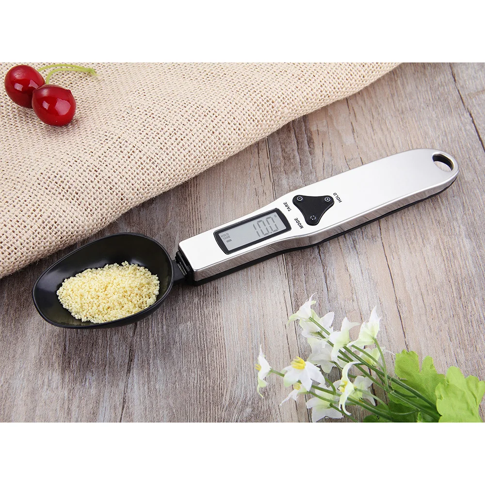 

0.1-500g Digital Balance Scale Spoon Stainless Steel Food Flour Weight Scale Spoon Home Kitchen Milk Electronic Measuring Scale