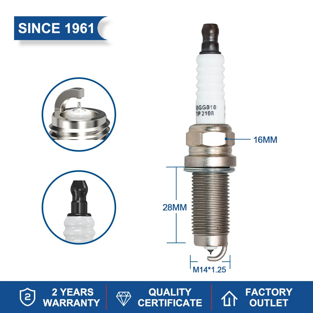 2-8PCS Iridium Platinum Spark Plugs TORCH KL6RTIP Replace for LZFR6AI MITSUBISHI MN158596 for JAC 1026080GG010 HFC4GB3-3D 1.6L