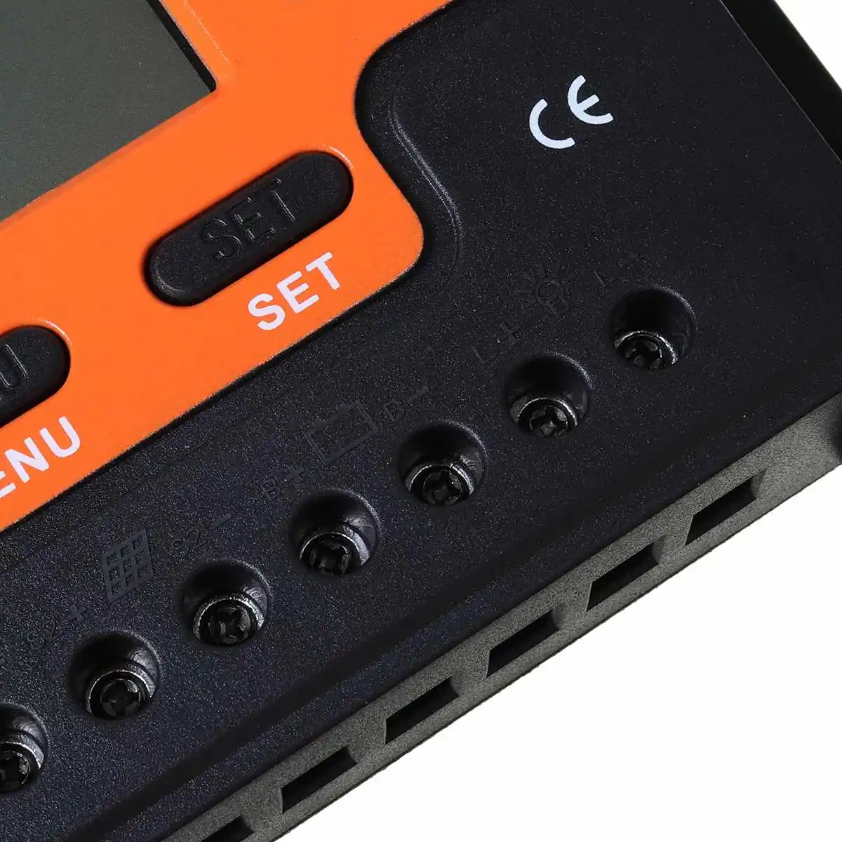 PWM IP32 Solar Charger Controller 10A 20A 30A 12/24VDC Auto Battery Charger LCD Dual USB Solar Panel Regulator