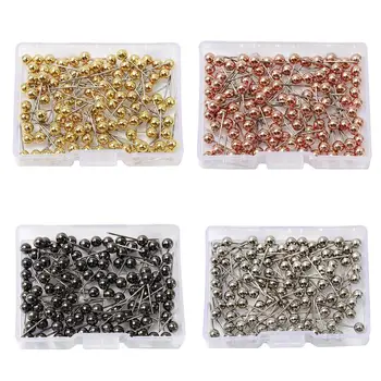 

100pcs/box Round Metal Plastic Head Steel Point Push Pins Office Thumb School Pin Supplies Map Tacks J0M4
