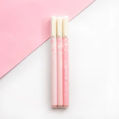 3 шт./компл. Милая гелевая ручка комплект с кроликом из мультфильма ручка Kawaii черная ручка Пластик, офисные школьные ручки канцелярские Diy Пуля Журнал Подарки - Цвет: B   3 pcs