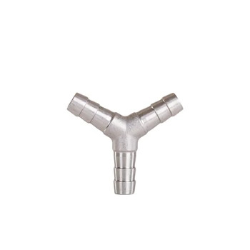 

10mm Hose Barb 304 Stainless Steel Y Type Equal Connector 3 Ways Pipe Fitting Adapter for Water