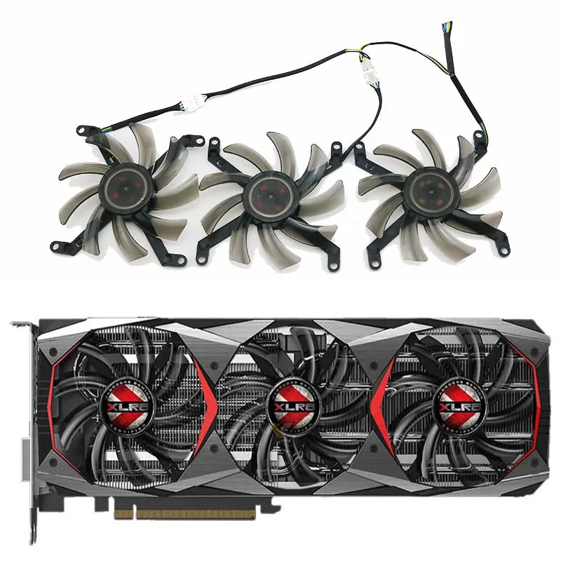 3Pcs T129215Su Dc 12V 0.50A 4Pin Gtx1080 Ventola Gpu Per Manli Pny Manli Geforce Gtx 1080 Ti 11Gb Xlr8 Gaming Oc Ventole Della Scheda Grafica