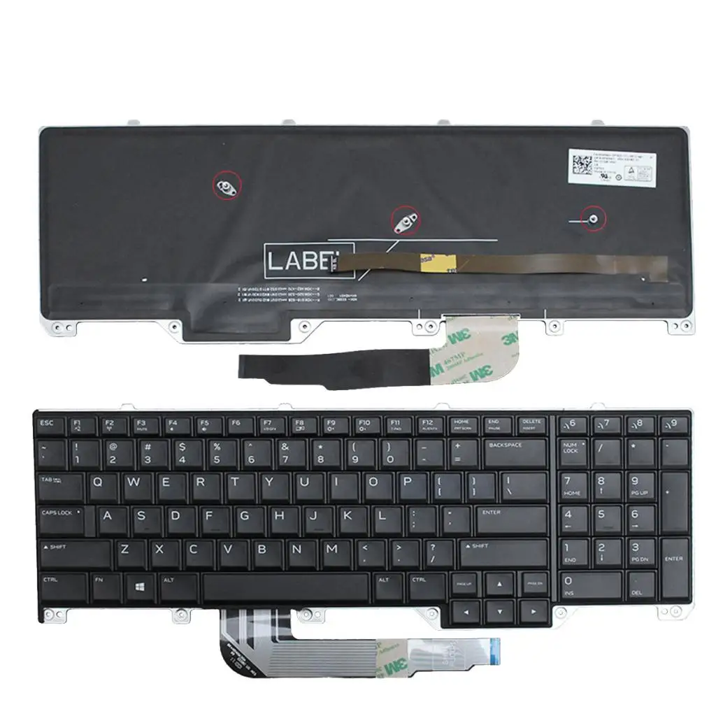 MagiDeal PC Laptop Backlit Keyboard Replacement for DELL Alienware 17 R4 Laptop Keyboard Repairment NO Frame 2019 New