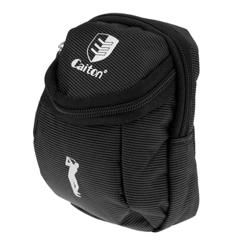 

Golf Balls Bag - Zipper Golf Tees Divot Tool Accessories Holder Storage Bag - Small & Portable Black